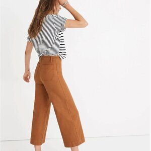 Madewell Emmett Wide Leg Crop Pants in Rust